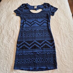 Pink Victoria's Secret women's Large dress cutout heart, navy & black EUC